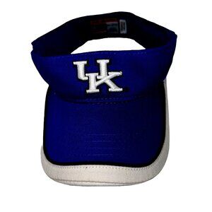 VTG UK Wildcats Blue White Stretch Visor Colosseum NCAA Y2K Game Day Unisex